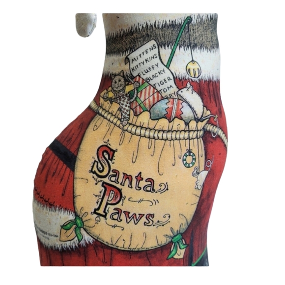 Vintage Dorothy Dear Designs Santa Paws Cat in Santa Suit Door Stop - Picture 10 of 15